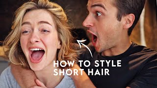 How I style my short hair VLOG [upl. by Imim]