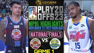 NOV 25 2023 MPBL2023 NATIONAL FINALS BACOOR CITY STRIKERS VS PAMPANGA GIANT LANTERNS [upl. by Nefets754]