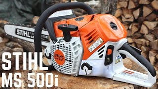 STIHL 500i  In A League of Its Own First Electronically Fuel Injected Chainsaw [upl. by Suoirtemed]