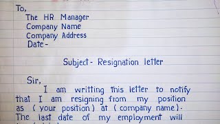 resignation letter for company [upl. by Ttocs]