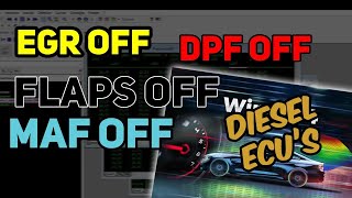 EDC15 EDC16 EDC17  EGR OFF FLAPS OFF MAF OFF DPF OFF DIESEL ECUS [upl. by Leumas]