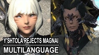 Final Fantasy XIV Stormblood  Yshtola Rejects Magnai  Multilanguage [upl. by Lymn]