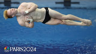 Andrew Capobianco wins mens 3m springboard final clinches Paris berth  NBC Sports [upl. by Akcinehs]