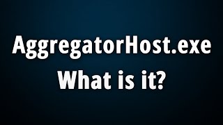 AggregatorHostexe What Is It amp Is It Safe Or Harmful [upl. by Auqkinahs]