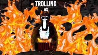 TROLLING AS NULL IN GORILLA TAG  GORILLA TAG VR [upl. by Adelle229]