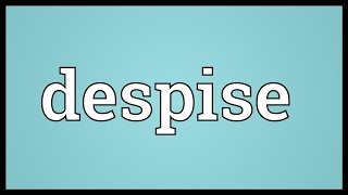 Despise Meaning [upl. by Dnomsaj]