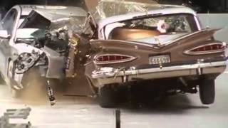 1959 Chevrolet Bel Air vs 2009 Chevrolet Malibu crash test [upl. by Brentt]