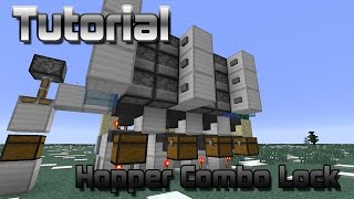 Minecraft Tutorial  Hopper Combo Lock [upl. by Archer]