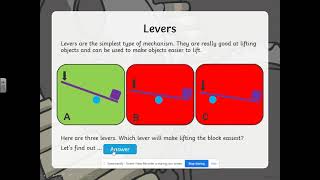 5Y Science  Levers gears and pulleys [upl. by Earazed]