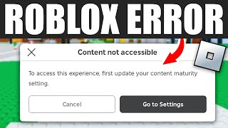 How To Fix Roblox Error quotContent Not Accessiblequot On PC  Easy Guide [upl. by Eirual]