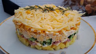 Самый вкусный и нежный Салат с Копченой курицей и кукурузой на новый год и любой праздник [upl. by Nelav]