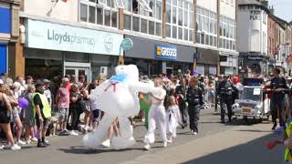 Knaresborough Bed Race 2023  The Parade [upl. by Lamberto]