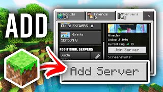 How To Add Servers To Minecraft Bedrock All Versions  Full Guide [upl. by Cassady]