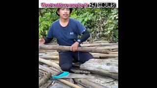 Forest Outdoors Camping in 24 Hours camping outdoors bushcraft survival ytshorts [upl. by Storer294]