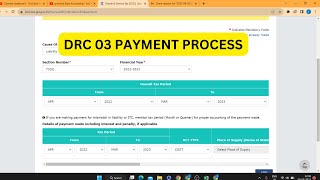 GST DRC03 ONLINE FILING PROCESS [upl. by Arabella]