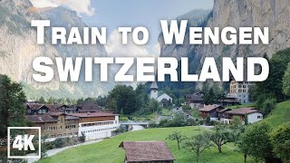 Cogwheel Train Lauterbrunnen to Wengen SWITZERLAND 2022 • 4K 60fps ASMR [upl. by Ainwat713]