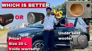 BASS TUBE VS BOX WOOFER VS UNDER SEAT COVER WOOFER  Will adding a subwoofer void my warranty [upl. by Caresa576]