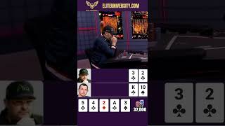 Phil Hellmuth Traps Tom Dwan With STRAIGHT FLUSH [upl. by Holzman]