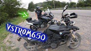 His first ADV bike Suzuki vstrom 650  BMW F800GS [upl. by Zippora999]