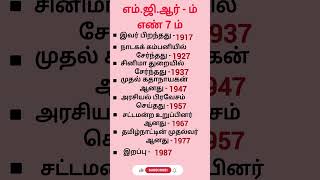 Episode36 எம்ஜிஆர்  ம் எண் 7 ம் பொதுஅறிவு tnpsc generalknowledge tnpscgroup4 gktamil [upl. by Delacourt]