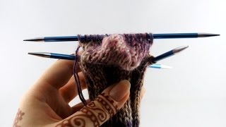 Socke mit Rippenmuster 3 Ferse beenden [upl. by Woo]