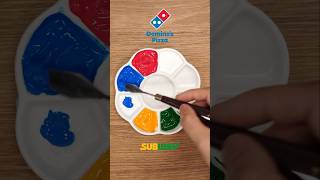 😊 Mixing Dominos pizza amp Subway  Guess the Color shorts [upl. by Katzman631]