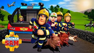 Can Fireman Sam Save The DayAGAIN 🔥  1 Hour Compilation  Safety Cartoon [upl. by Stanwin]