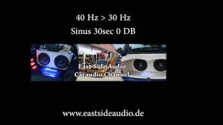 40 Hz to 30 Hz 30sec Sinus Ton Wave 0DB für Hifi Audio Test Sweep [upl. by Farlie]