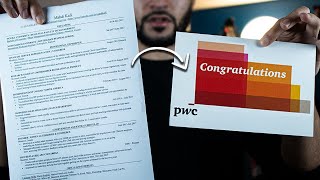 The Resume That Got Me Into PwC Consulting Resume Tips [upl. by Hsevahb351]