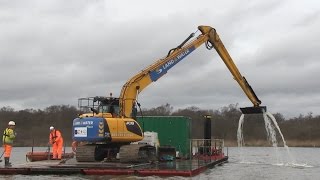 56000 tonnes of mud begins to be moved from Norfolk Broads as part of £4m restoration project [upl. by Godber]