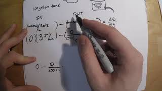 Differential equations Salt Tank problem SET UP [upl. by Gherardi]