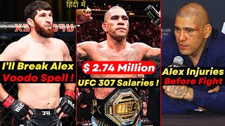 UFC 307 Fighters Salary  Magomed Ankalaev Callout Alex Pereira  Alex Pereira Multiple Injuries [upl. by Dorreg]