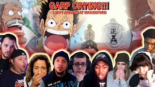 GARP CRYING LUFFY ARRIVES AT MARINEFORD  Reaction Mashup One Piece [upl. by Galasyn186]