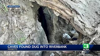 Caves discovered along Tuolumne River in Modesto city plans to keep people away [upl. by Esinyl]