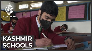 Kashmir students return to school after one year of closure [upl. by Athene682]