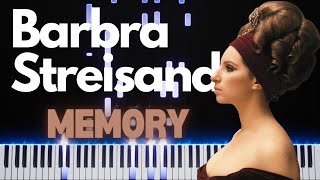 Barbra Streisand  Memory  Piano Tutorial Synthesia [upl. by Loree]