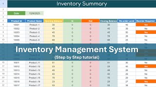 Create Inventory Management System in Google Sheet  Complete Process [upl. by Kynan]