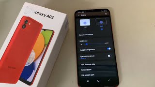 Samsung Galaxy A03 Enable Dark Mode [upl. by Lyall]