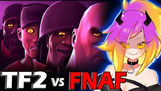 WHO WINS  FNAF vs TF2 SFM reaction [upl. by Siari]