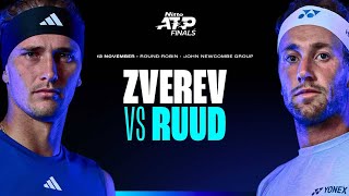 Zverev vs Ruud NITTO ATP Finals Torino 13112024 [upl. by Wichman705]