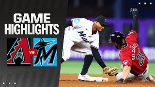 Dbacks vs Marlins Game Highlights 82124  MLB Highlights [upl. by Eibur]