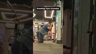 Kneeling rope crunches ytshorts shorts instagram shortvideo fitness gym gymmotivation [upl. by Paulsen]