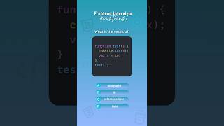 Frontend interview questions Quiz 42 javascript react interview developer coding hoisting [upl. by Ardnaz]