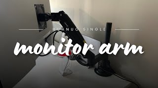 Upgrade Your Desk Setup with the HUANUO Single Monitor Mount Full Motion amp Adjustable Arm Review [upl. by Mirth]