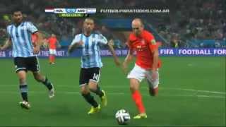 Un cierre salvador de Mascherano Argentina vs Holanda Mundial Brasil 2014 [upl. by Kile892]