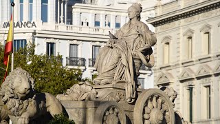 Plaza de Cibeles Fountain Madrid Spain [upl. by Gravante423]