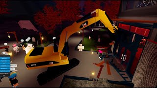 Roblox Exploiting  Bulldozing Cafes [upl. by Anuahc]