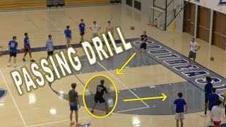 Basketball Passing Drill  4 Spot Passing [upl. by Adnolat]