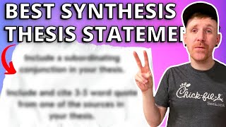 NEVER STRUGGLE with ANY Synthesis Thesis EVER [upl. by Nylesoy]