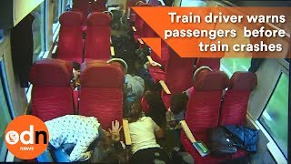 Train driver warns passengers seconds before train crashes in to lorry [upl. by Accever127]